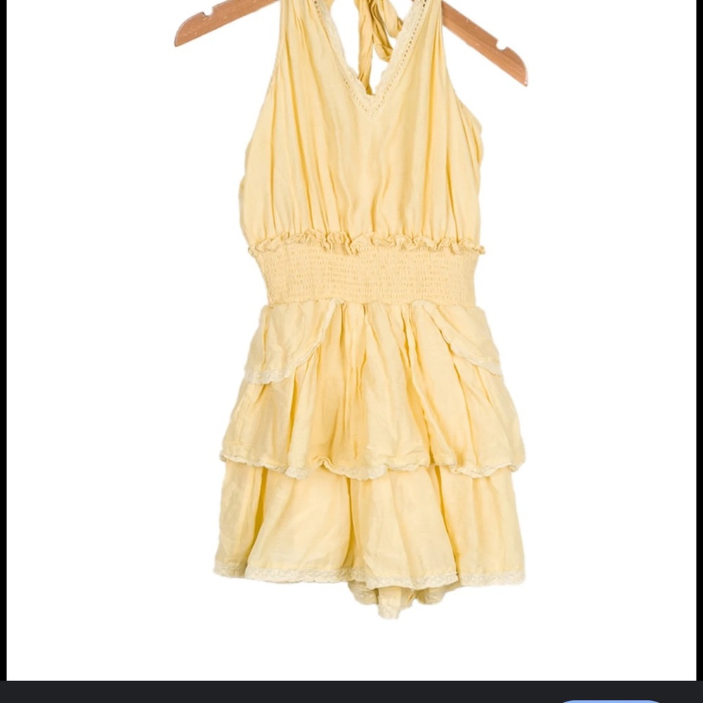 LoveShackFancy Yellow Layered Kids Dress